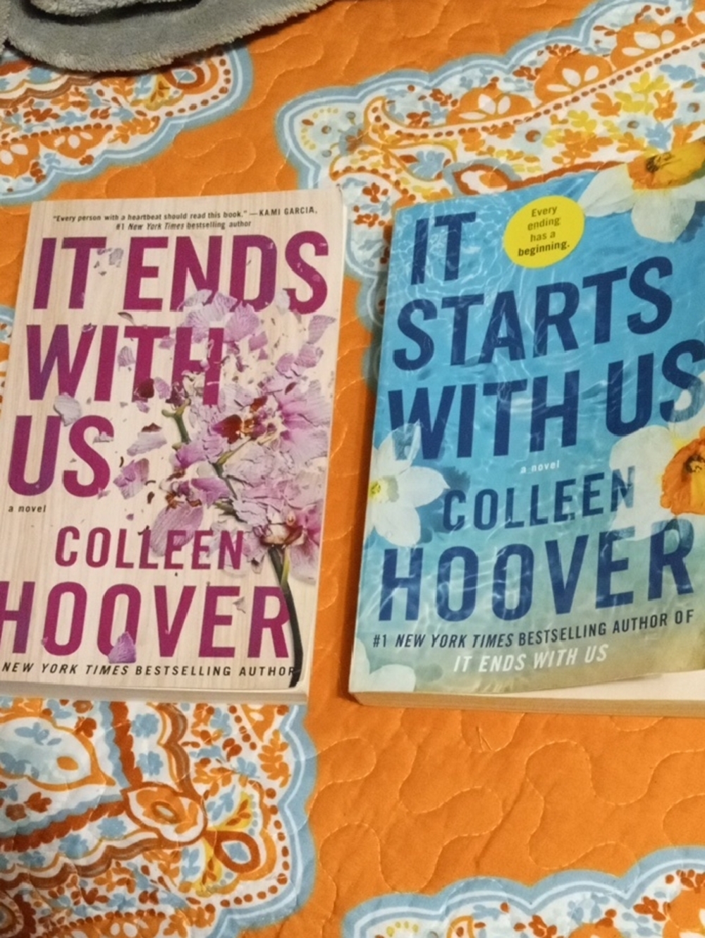Paperback Book Set - It Ends With Us (Pink) & It Starts With Us (Blue)